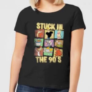 Image of Cartoon Network Stuck In The 90s Womens T-Shirt - Black