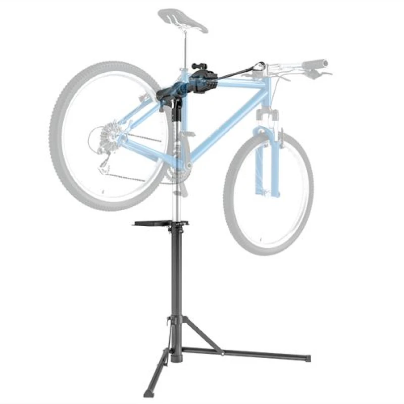 Image of HOMCOM Bike Repair Stand, Max Load 40kg, Foldable, Height Adjustable Black