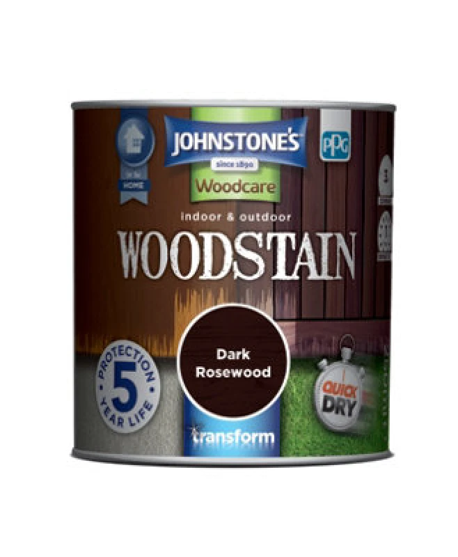 Image of Johnstone's Indoor & Outdoor Woodstain Dark Rosewood - 250Ml