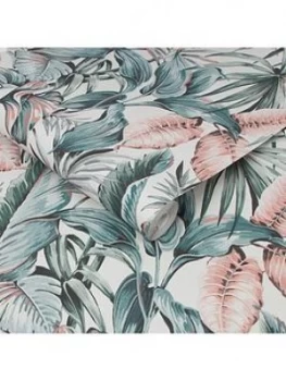 image of Sublime Leaves Exotique Grey / Pink Wallpaper