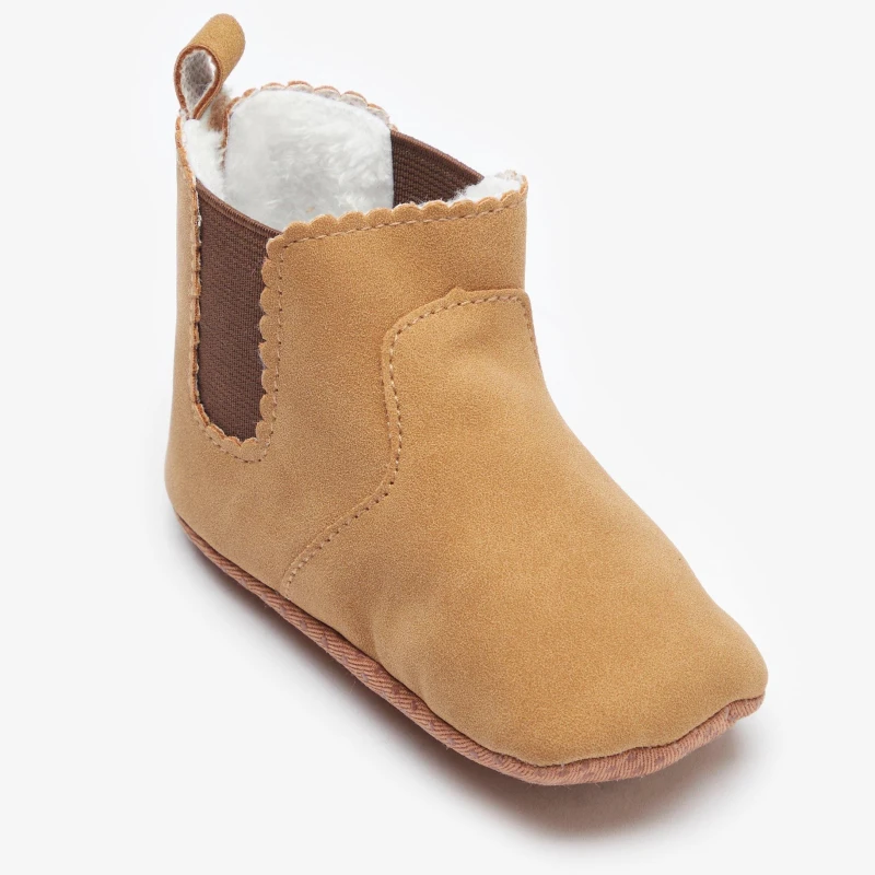 Image of Be You Baby Faux Suede Pram Shoes - Brown Brown C0