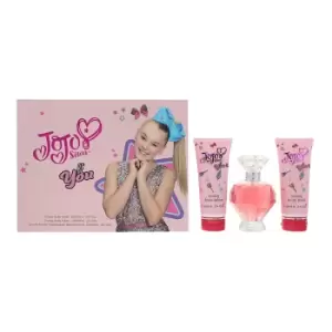 image of JoJo Siwa Be You Eau de Parfum 3 Pieces Gift Set : Eau de Parfum 100ml - Body Wash 100ml- Body Lotion 100ml TJ Hughes