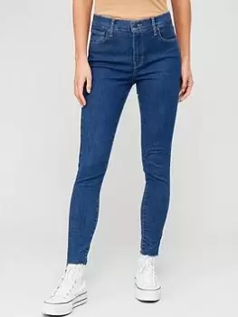 Image of Levis 720 Hi-Rise Super Skinny Jean - Dark Blue Size 26, Inside Leg 32, Women