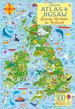 Image of Usborne Atlas & Jigsaw Great Britain & Ireland by Sam Smith