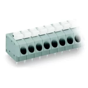 Image of WAGO 804-112 12 Pole 5mm 24A Push Button Staggered PCB Terminal Bl...