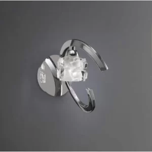 image of Ice wall light with switch 1 bulb G9 ECO, polished chrome