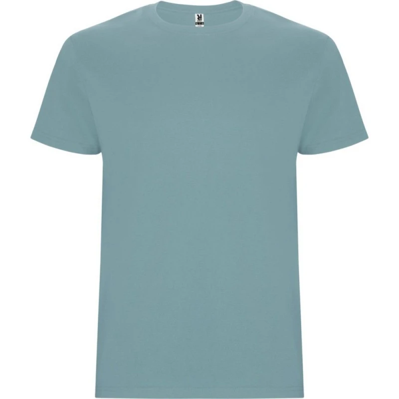 Image of ROLY Stafford Short-Sleeved T-Shirt in Mid Blue Size: 3-4 Years Mid Blue Unisex 3-4 Years