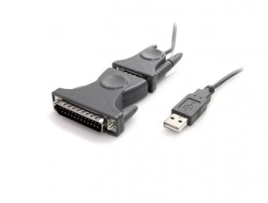 image of StarTech USB to RS232 DB9 DB25 Serial Adapter