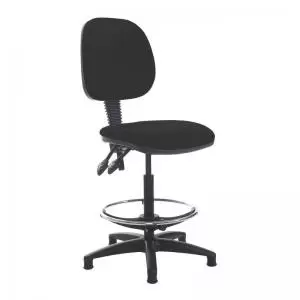 image of Jota draughtsmans chair with no arms - Havana Black