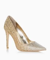 Dune Silver 'Bedazzler' Mid Stiletto Heel Court Shoes - 3