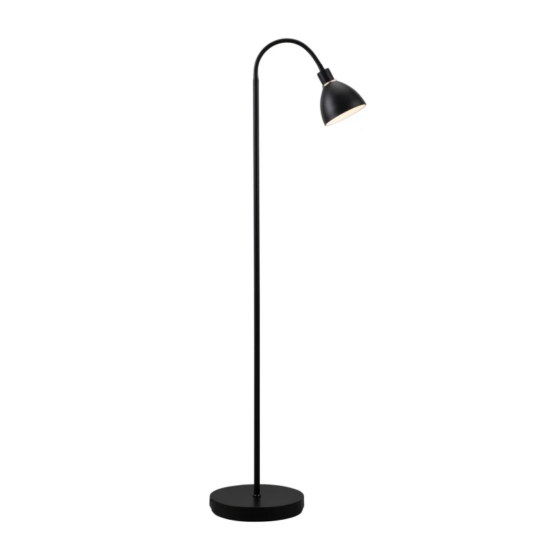 Image of Nordlux Vintage Indoor Floor Lamp Black Metal E14 White Inner - Mains Powered, IP20 Black Unisex
