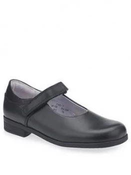 Image of Start-rite Older Girls Samba School Shoes - Black Leather, Size 5.5 Older