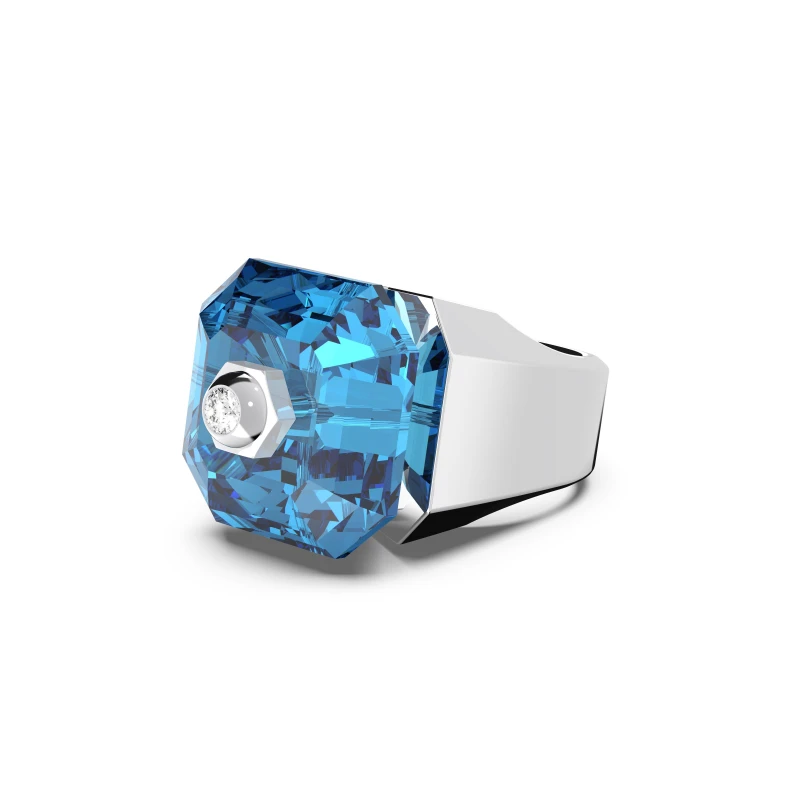 Image of Swarovski Numina Cocktail Ring Aqua/Rhs female 52