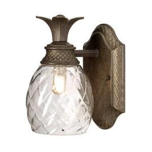 Image of 1 Light Outdoor Dome Wall Light Pearl Bronze IP44, G9