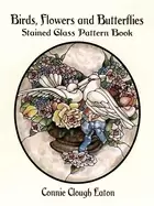 Image of birds flowers and butterflies stained glass pattern book