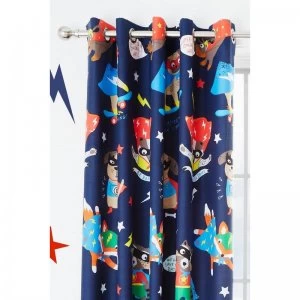 Image of Super Dog Lined Eyelet Curtains