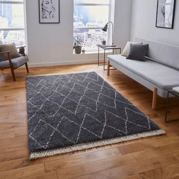 Image of Boho 8280 Grey 120cm x 170cm Rectangle - Grey