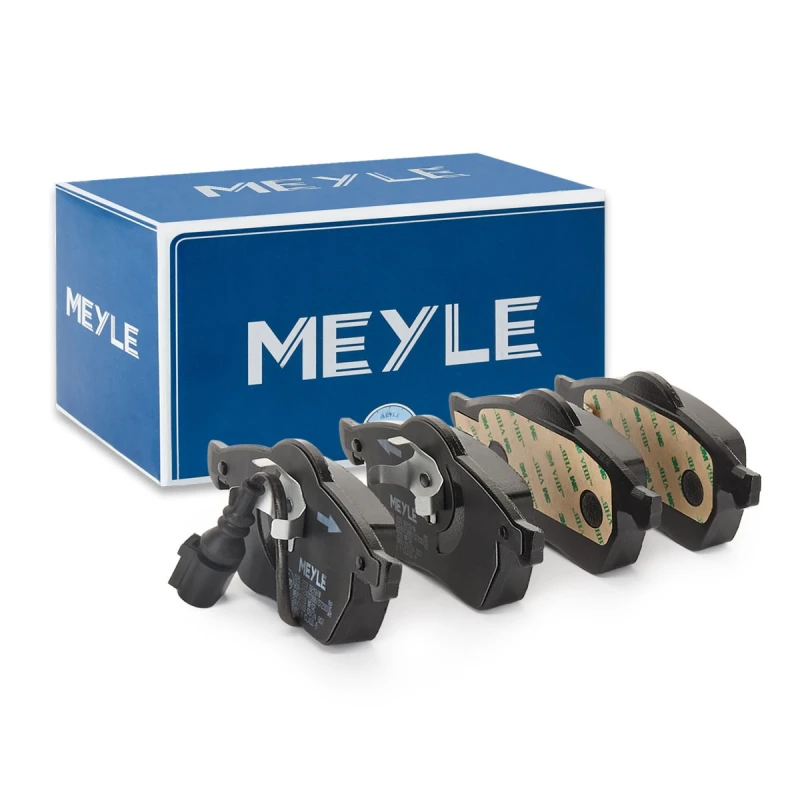 Image of MEYLE 025 233 9219/W Brake pad set Front Axle, incl. wear warning contact, Original Quality, with anti-squeak plate Brake Pad Set,disc brake (402)