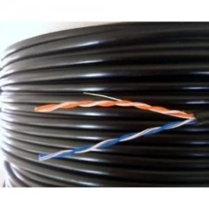 image of Labgear 2 Pair 4 Core Round Black CW1308 Telephone Cable - 100 Meter