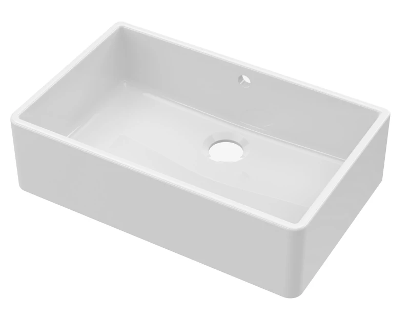Image of Balterley Fireclay Single Bowl Butler Sink with Overflow No Tap Hole 795mm White