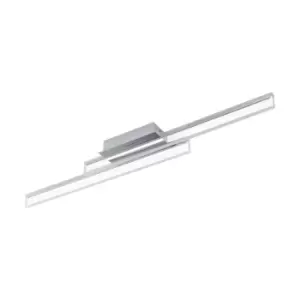 Image of Wall Flush Ceiling Light Colour Chrome Shade Clear Plastic Bulb LED 2x10W