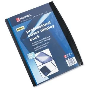 Image of Rexel Optima Display Book with 20 Pockets Black