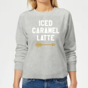 Image of Iced Caramel Latte Womens Sweatshirt - Grey - 3XL
