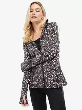 Image of Barbour International Crossfields Zip Through Overlayer - Multi, Size 10, Women