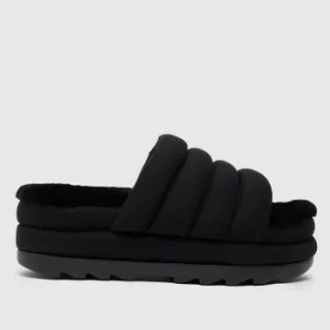 image of UGG Black Puft Slide Sandals