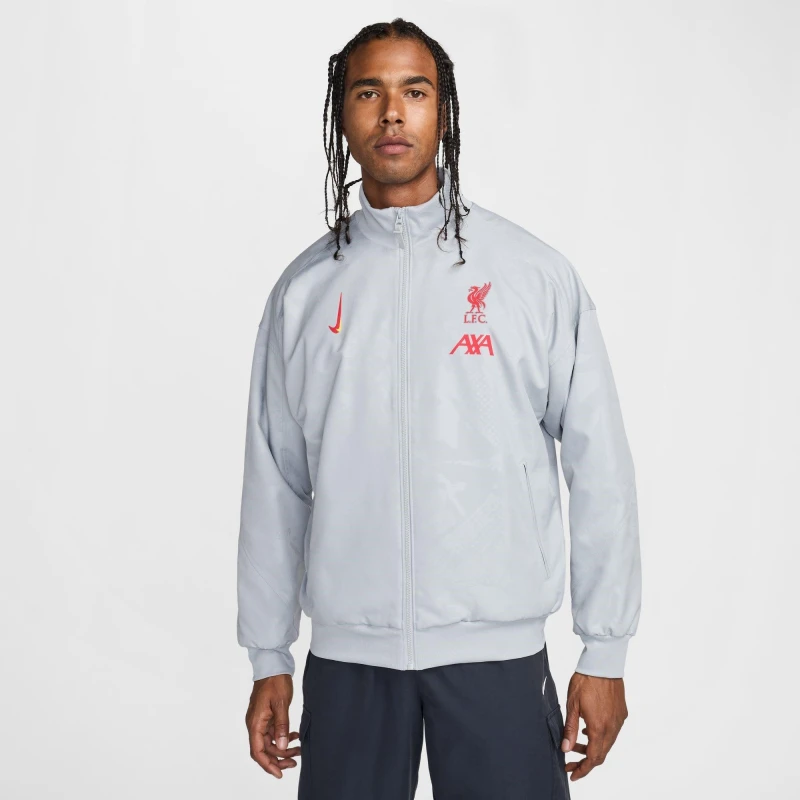 Image of Nike Liverpool Strike Third Anthem Jacket 2024 2025 Adults - Grey Grey S