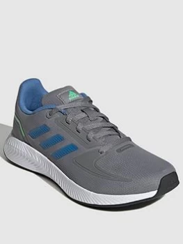 Image of adidas Kids Unisex Runfalcon 2.0 Trainers - Grey/Blue, Grey/Blue, Size 4