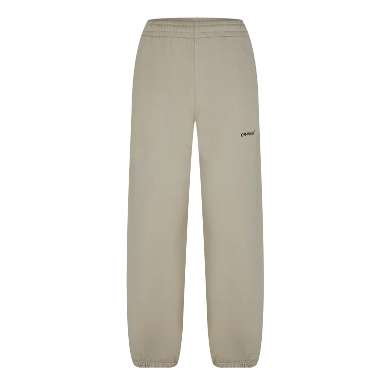 Image of Off White Mens Caravaggio Diagonal Fleece Joggers Dark Sand/Blk male S