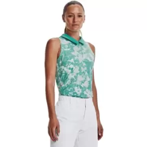 Image of Under Armour Womens Zinger Rise Slvls Polo Neptune Green S