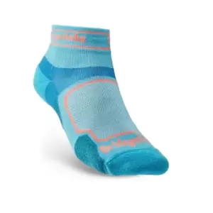 Image of Bridgedale TRAIL RUN Ultralight T2 Coolmax Sport Low Womens - Large Blue