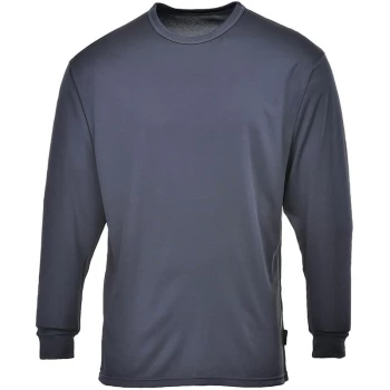 Image of Portwest - B133CHAL - sz L Thermal Baselayer Top Workwear - Charcoal