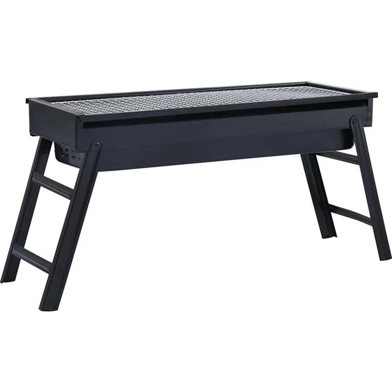 Image of vidaXL Portable Camping BBQ Grill Steel Foldable Charcoal Table Top Grills