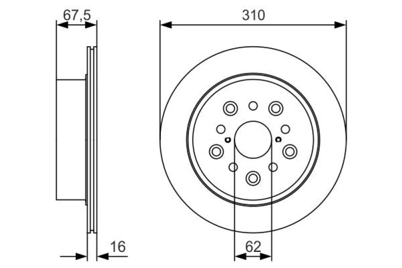 Image of Bosch 0 986 479 R25 Brake disc Vented, Oiled Brake Disc (82)