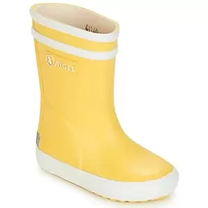 image of Aigle BABY FLAC boys's Childrens Wellington Boots in Yellow - Sizes 3 toddler,3.5 toddler,4.5 toddler,5.5 toddler,6 toddler,3 toddler,6 toddler,3.5 to