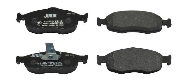 Image of JURID 571832J Brake pad set not prepared for wear warning indicator, without accessories Brake Pad Set,disc brake (402)