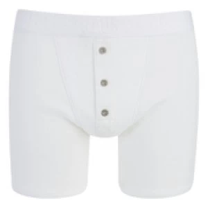 image of Levis Mens Long Button Boxers - White - L