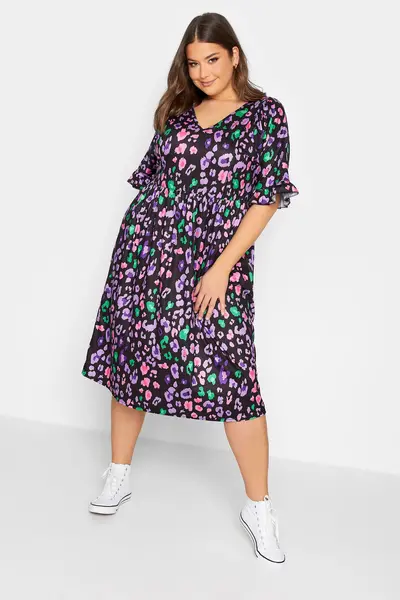 Image of Yours Smock Dress Black