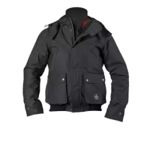 Image of Helstons Walk Tissu Technique Black Motorcycle Jacket M