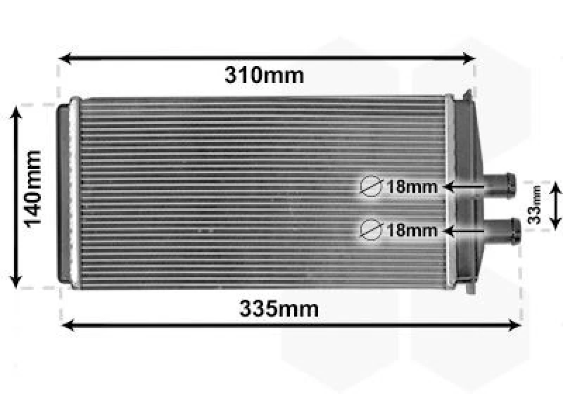 Image of VAN WEZEL Heater matrix VAN WEZEL 76006016
