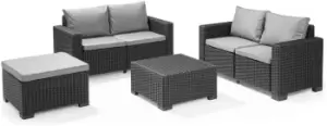 image of Keter California 5 Seater Garden Sofa Set - Grey