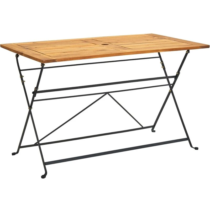 Image of VIDAXL Folding Garden Table 120x70x74cm Solid Acacia Wood vidaXL 8720286151846