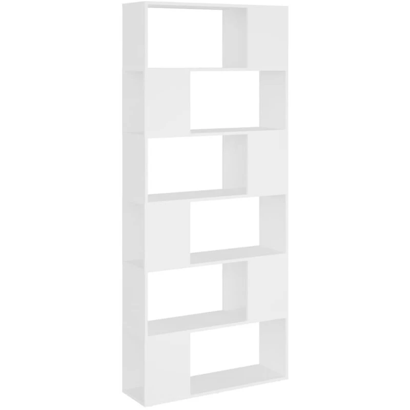 Image of VIDAXL Vidaxl - Book Cabinet Room Divider White 80x24x186cm Engineered Wood 8720286651087