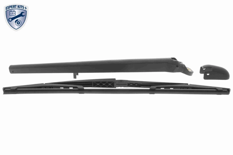 Image of VAICO V24-0399 Wiper Arm Set, window cleaning with integrated wiper blade GRP (Glass fibre Reinforced Plastic), PBT Wiper Arm Set,window cleaning (654