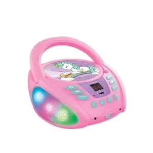 image of Lexibook Unicorn Bluetooth CD player with Lights