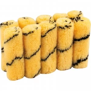 Image of Draper Tiger Stripe Paint Roller Sleeves 100mm Pack of 10