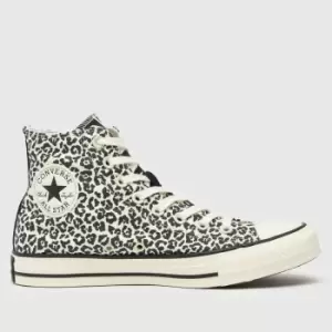 image of Converse White & Black All Star Animalier Trainers